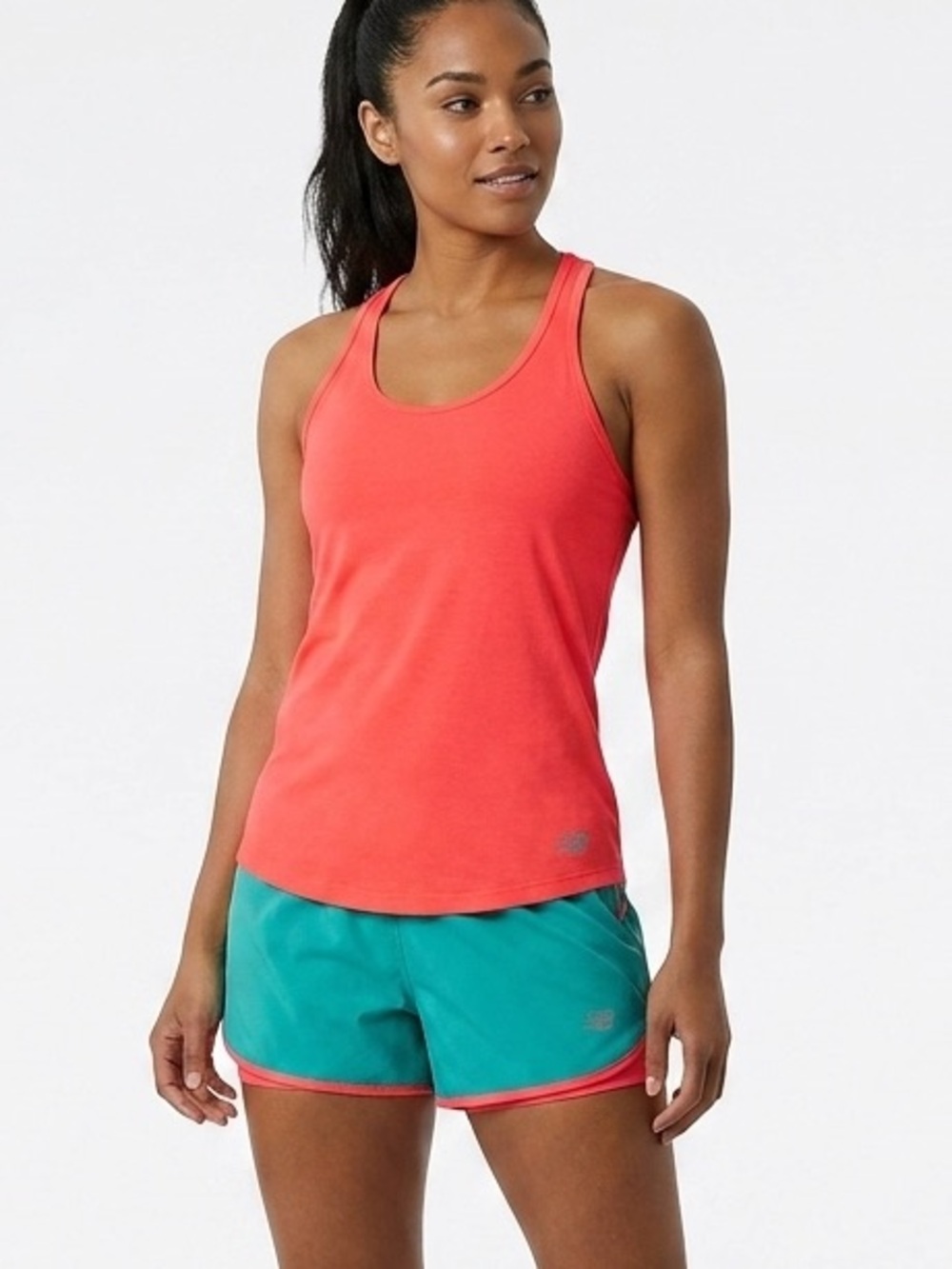 New Balance NB DRY Racerback Athletic Tank Top - Coral